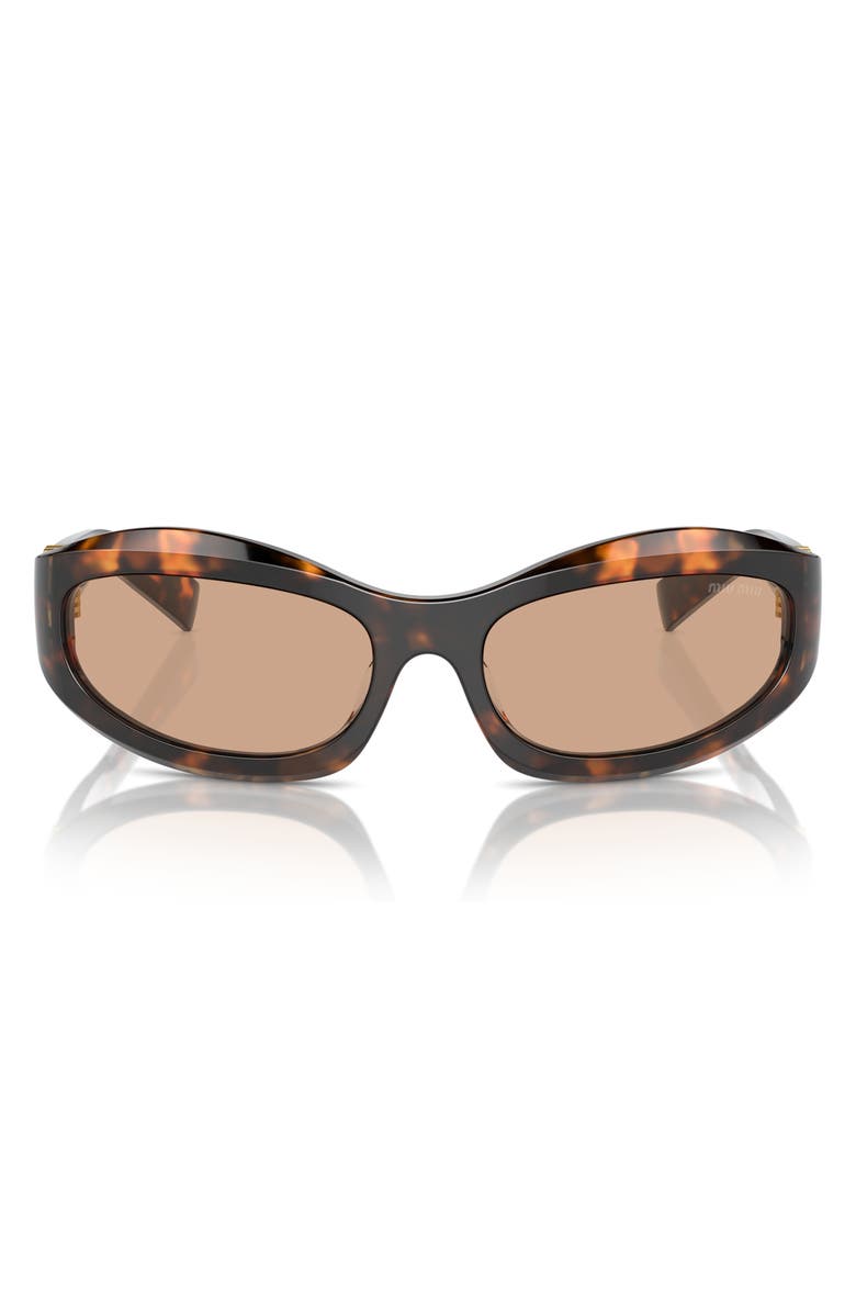 Miu Miu 61mm Oval Sunglasses, Alternate, color, Blond Hav