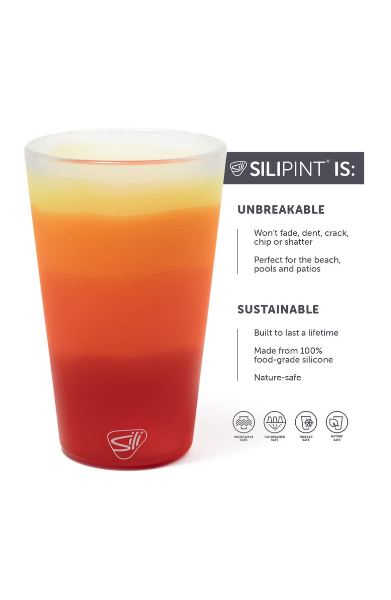 Silipint Silicone Pint Glasses 2 Pk, Alternate, color, Multicolored