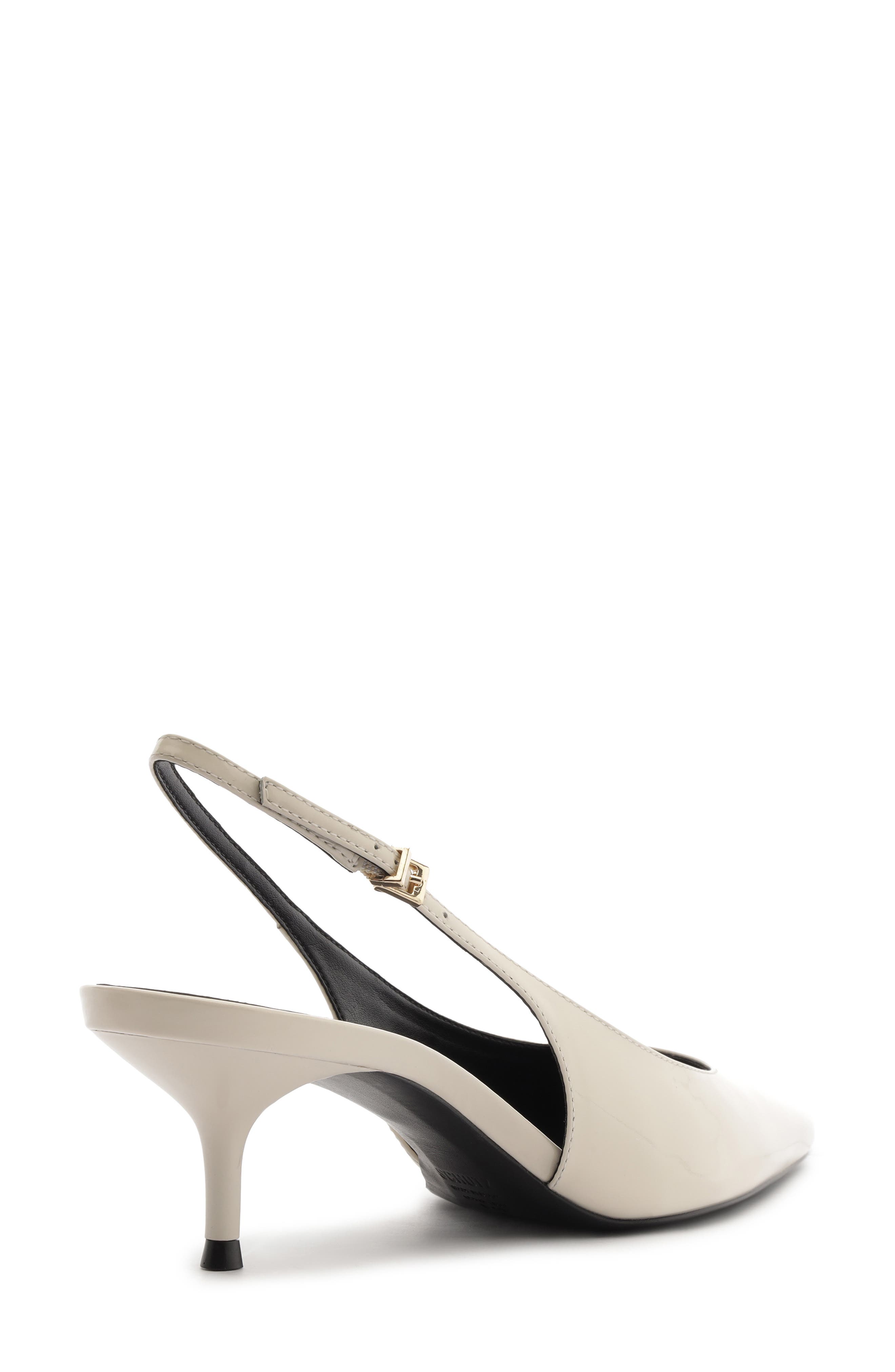 Paola Mid Slingback Pump, Alternate, color, SUGAR WHITE/ SALTO PATENT
