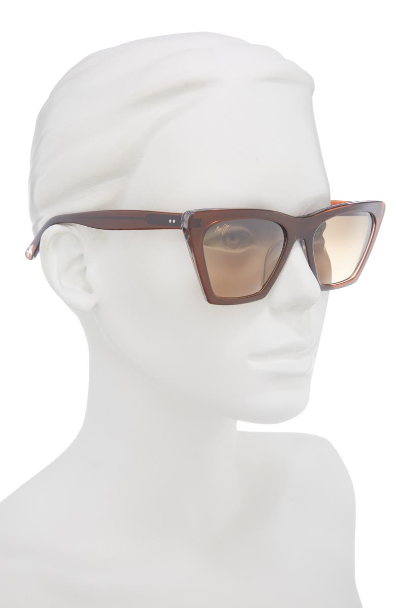 Maui Jim 54mm Cat Eye Sunglasses, Alternate, color, Rootbeer Rootbeer Bronze