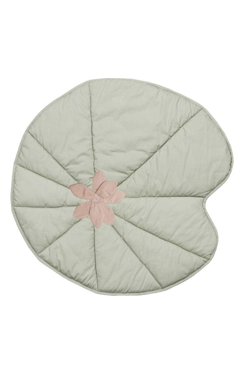 Lorena Canals Water Lily Organic Play Mat, Main, color, Olive