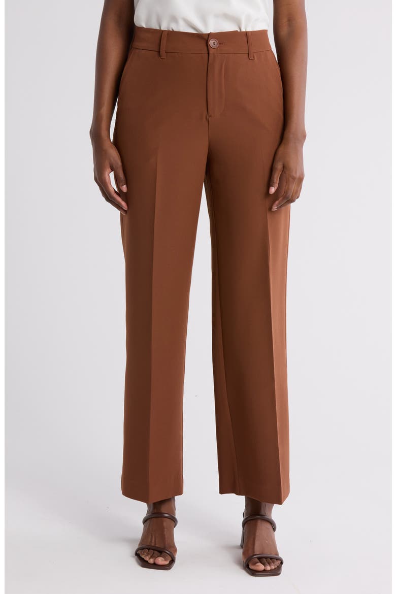 Wide Leg Pants, Main, color, BROWN