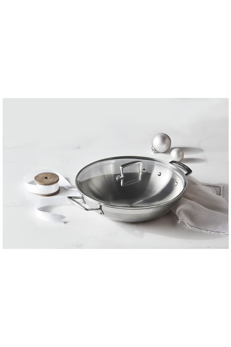 4.5-Quart Classic Stainless Steel Wok, Alternate, color, STAINLESS STEEL