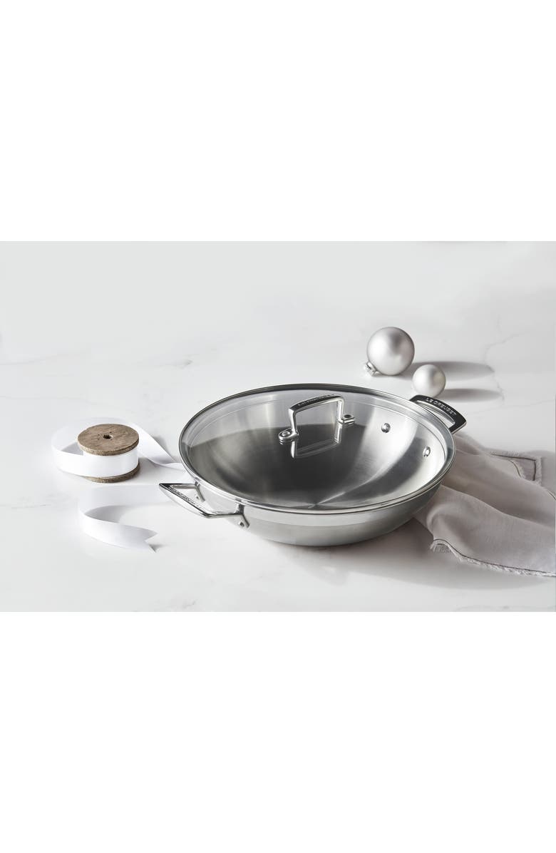 Le Creuset 4.5-Quart Classic Stainless Steel Wok, Alternate, color, Stainless Steel