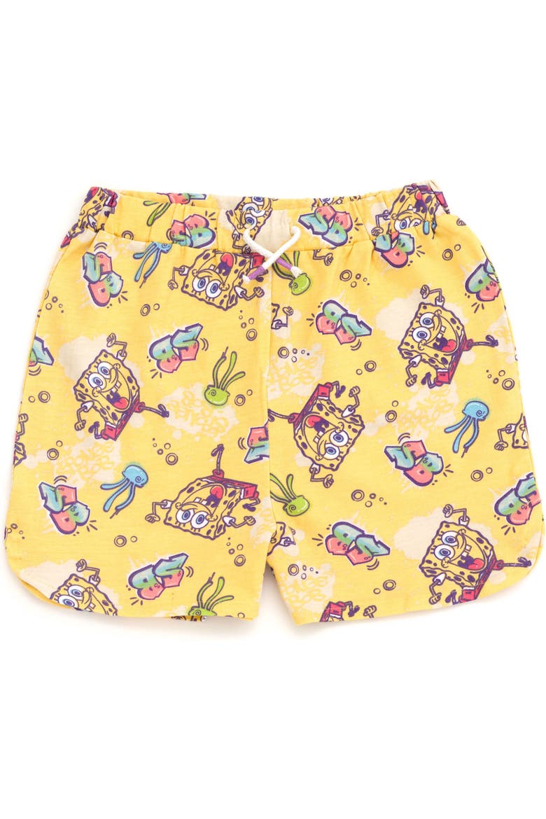 2-Piece Tee and Shorts Set, Alternate, color, SpongeBob Yellow Beige