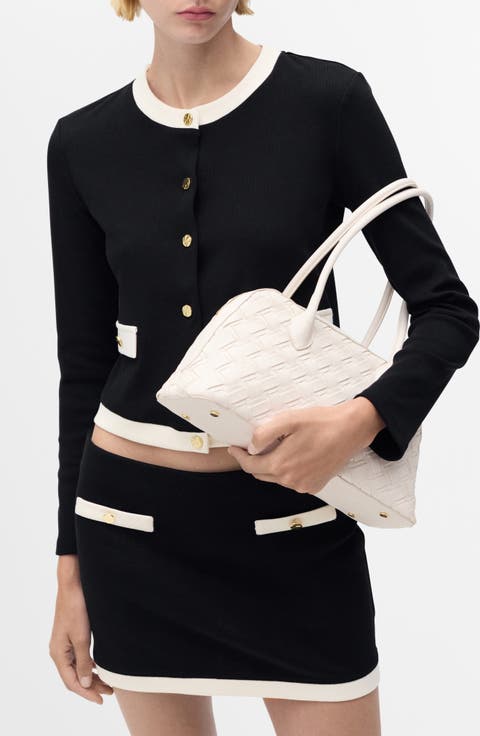 Contrast Cotton Cardigan (Regular & Plus)