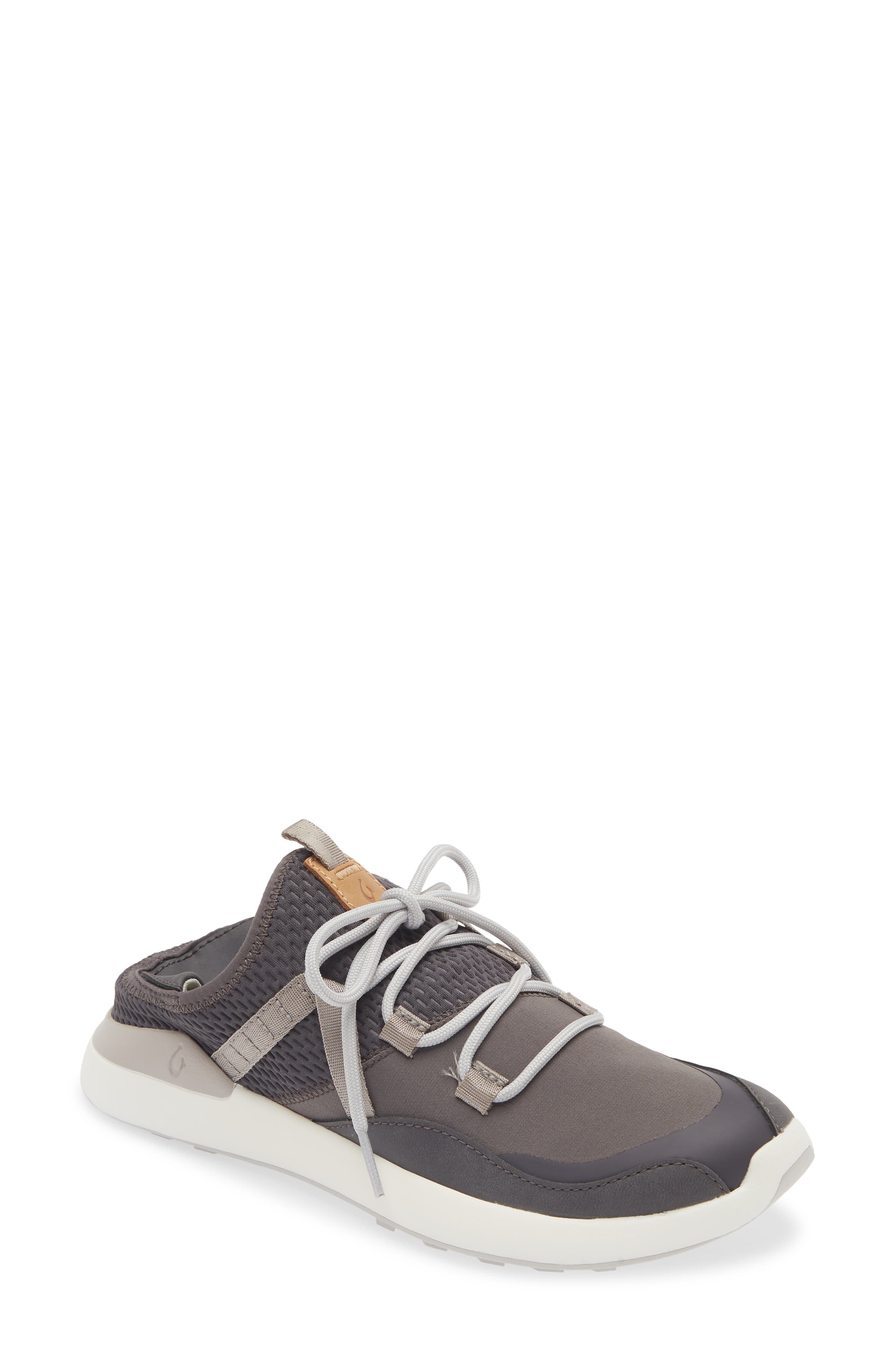 OluKai Kawela Waterproof Spikeless Golf Shoe, Alternate, color, Pavement/ Mist Grey