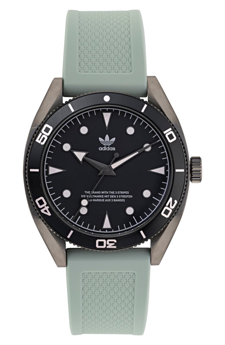 adidas Edition Two Silicone Strap Watch, 42mm, Main, color,