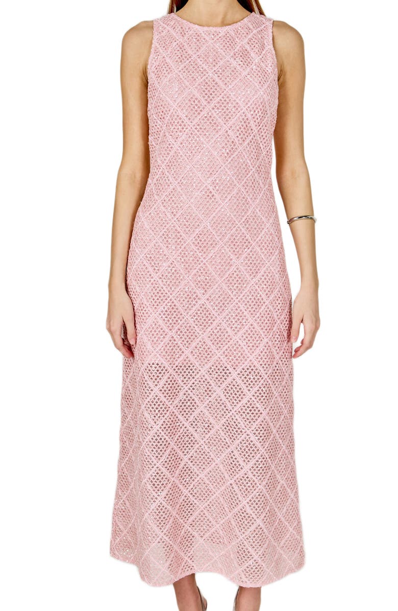 Endless Rose Sequin Open Stitch Dress, Alternate, color, Pink