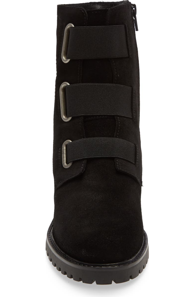 Bos. & Co. Indie Waterproof Bootie, Alternate, color, Black Suede/ Elastic