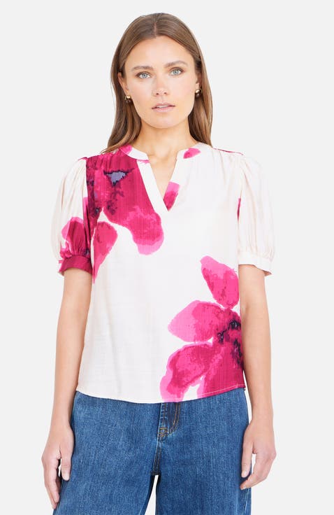 Watercolour Viscose Floral Top