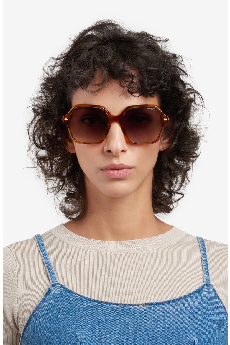Carrera 3026/S 56mm Gradient Square Sunglasses, Alternate, color, HAVANA