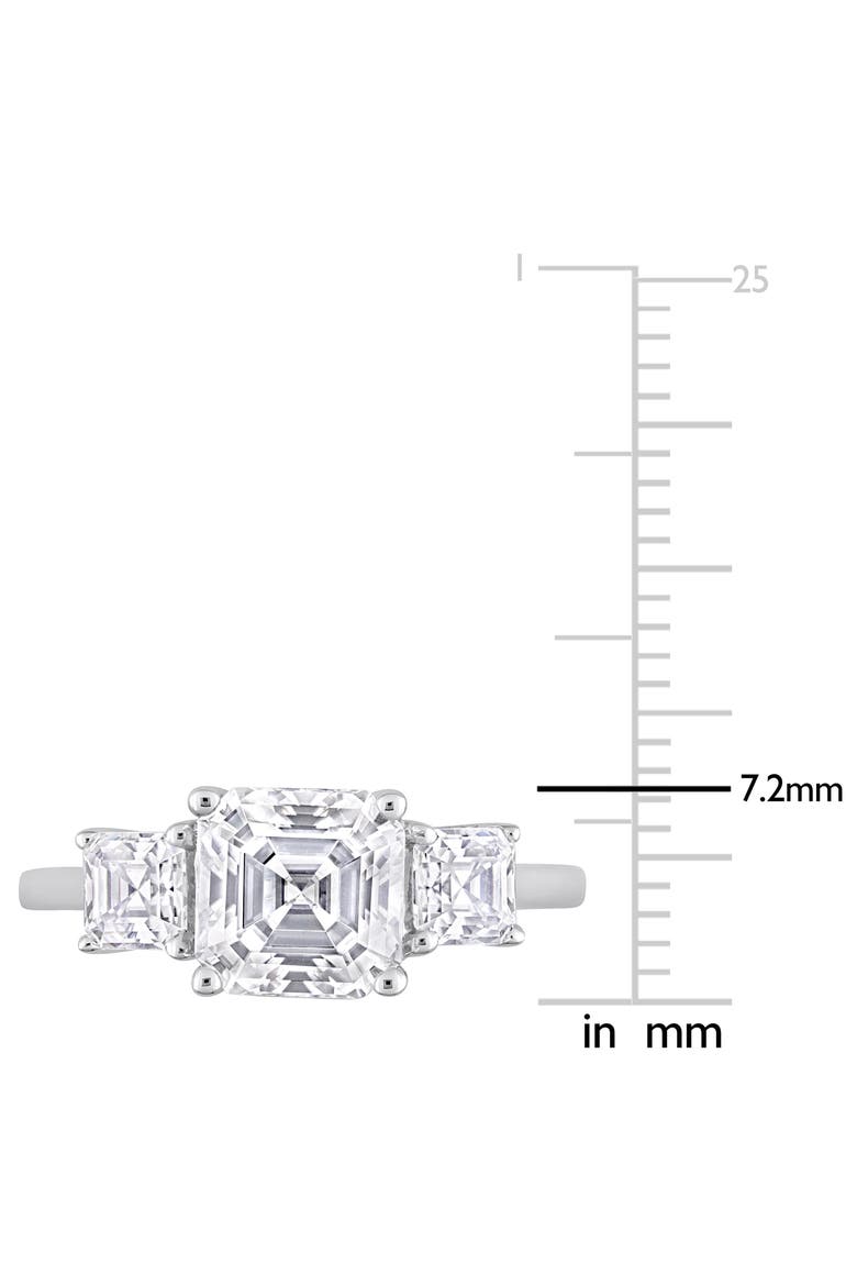 Octagon Cut & Asscher Cut Moissanite Ring, Alternate, color, WHITE