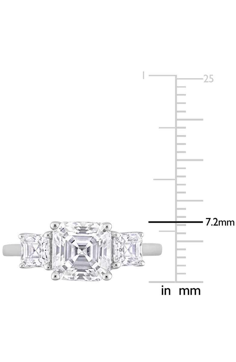 DELMAR Octagon Cut & Asscher Cut Moissanite Ring, Alternate, color, White