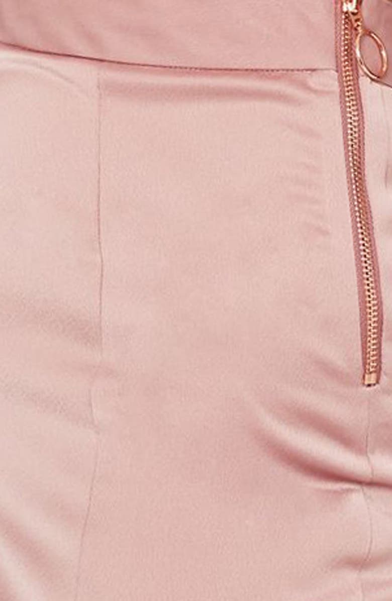 Topshop Satin Super Flare Trousers, Alternate, color, 