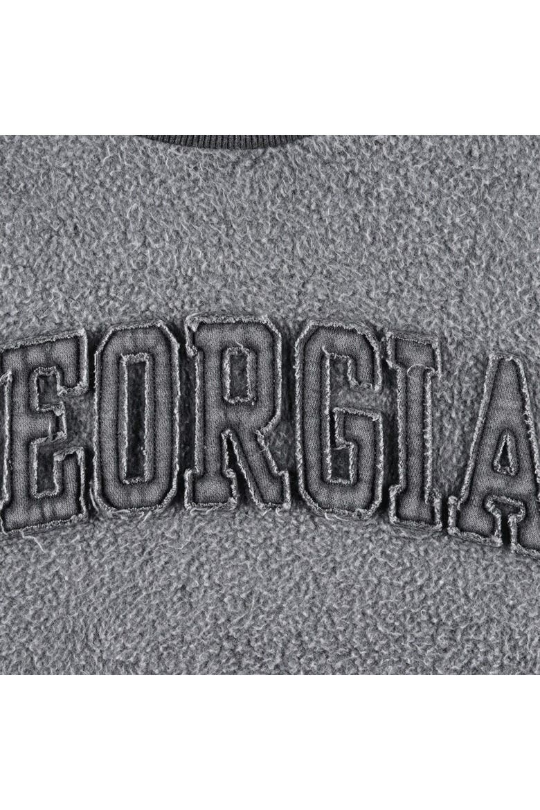 Women's Pressbox Black Georgia Bulldogs Ponchoville Pullover Sweatshirt, Alternate, color, Black
