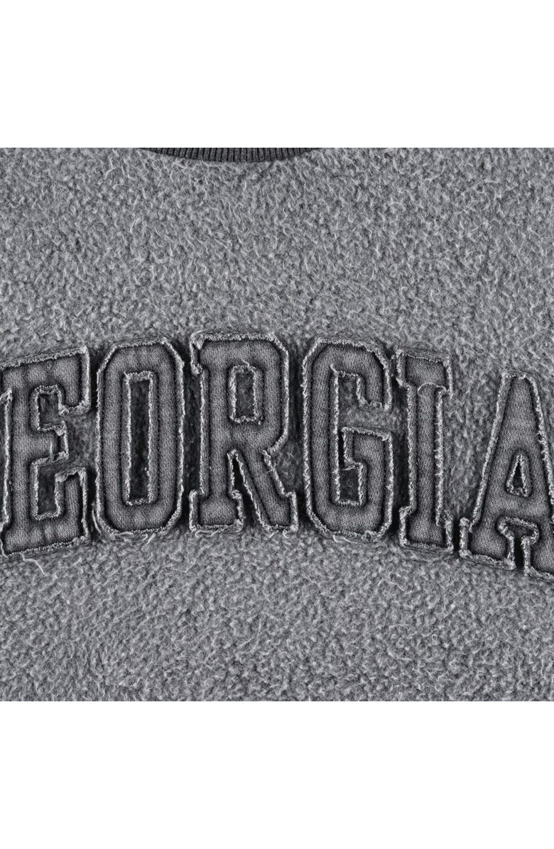 PRESSBOX Women's Pressbox Black Georgia Bulldogs Ponchoville Pullover Sweatshirt, Alternate, color, Black