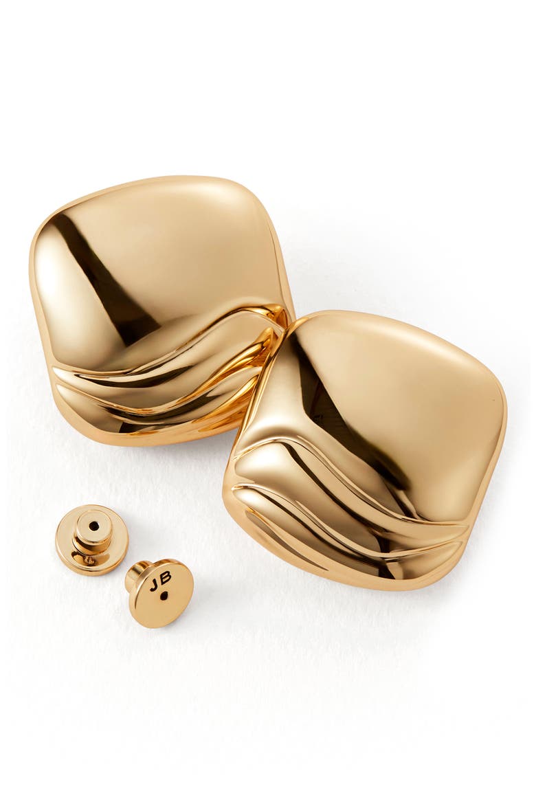 Rue Statement Button Earrings, Alternate, color, HIGH POLISH GOLD
