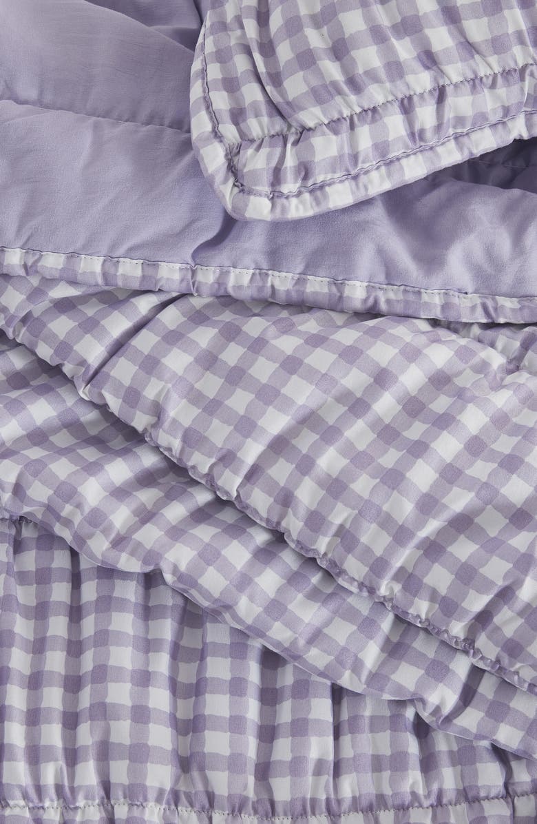 Woven & Weft Gingham Quilt Set, Alternate, color, Purple