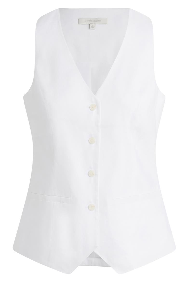 The Jones Linen Blend Vest, Alternate, color, BRIGHT WHITE
