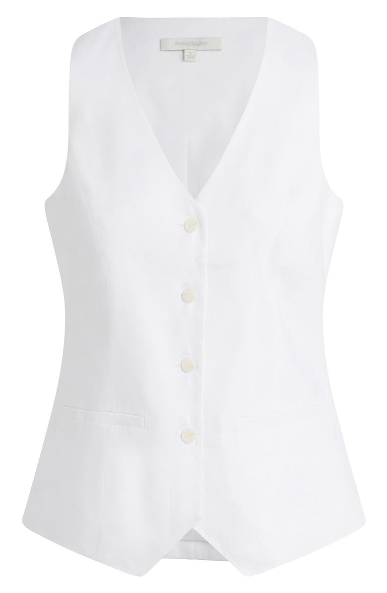 Favorite Daughter The Jones Linen Blend Vest, Alternate, color, 