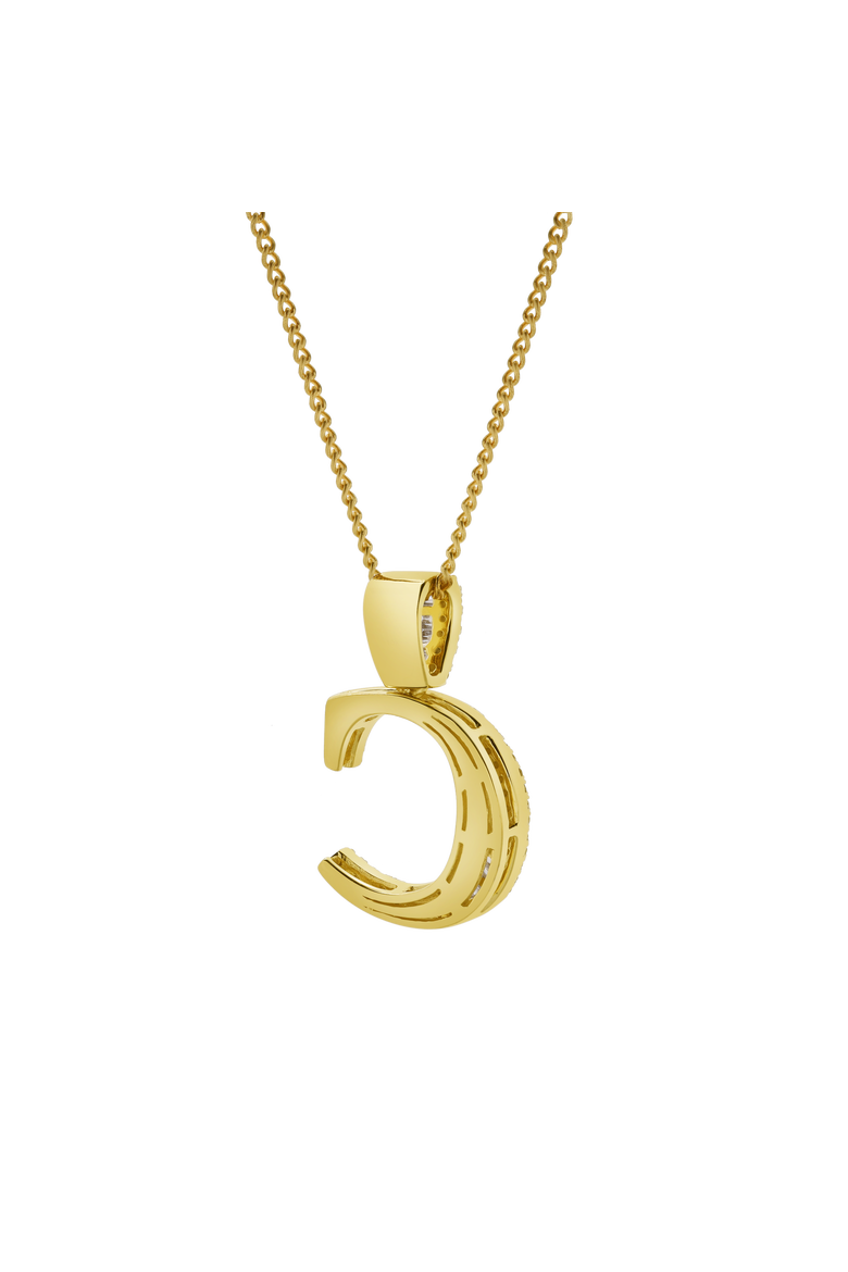 C Initial Diamond Pendant 10K Yellow Gold - 0.63 Carats, Alternate, color, 10K Yellow Gold -