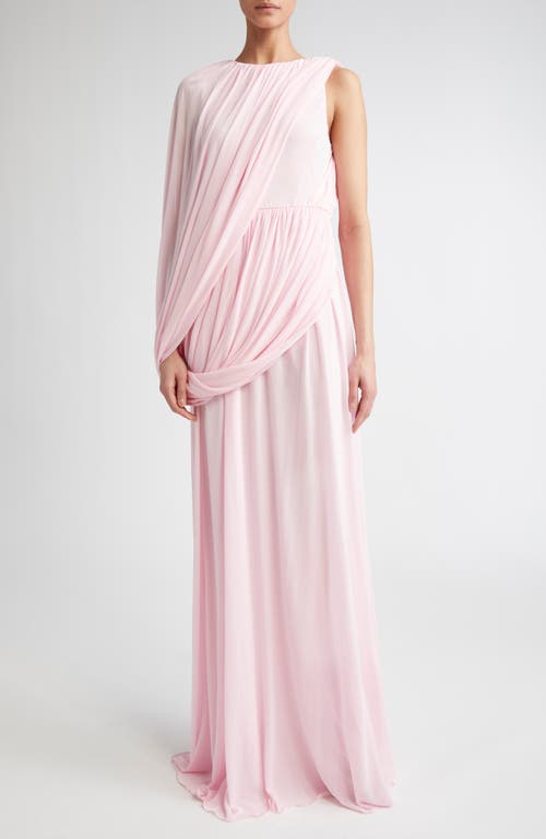 Giambattista Valli Draped One-Shoulder Gown in Pale Rose  product