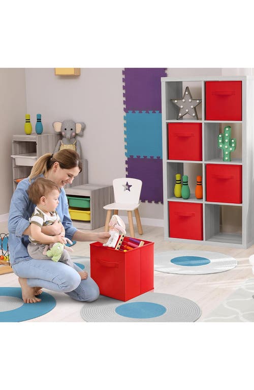 Sorbus Collapsible Storage Cube In Red