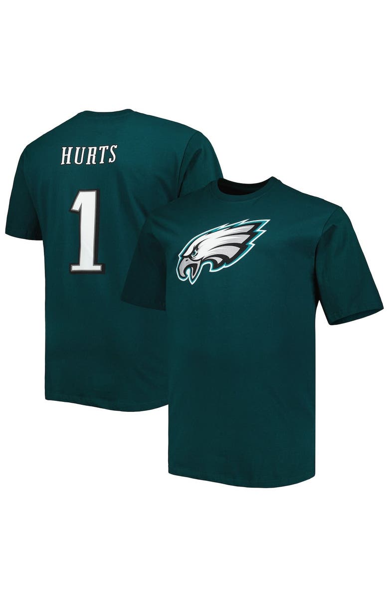 FANATICS Men's Fanatics Branded Jalen Hurts Midnight Green Philadelphia Eagles Big & Tall Player Name & Number T-Shirt, Main, color, 