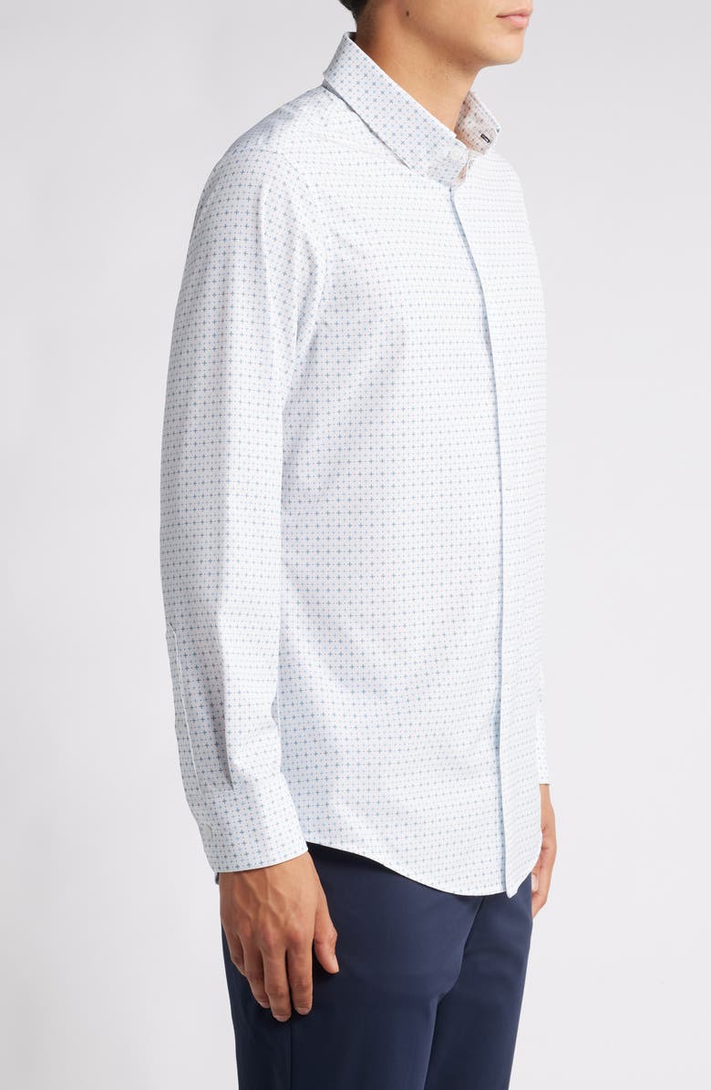 Mizzen+Main Leeward Trim Fit Print Performance Button-Up Shirt, Alternate, color, 