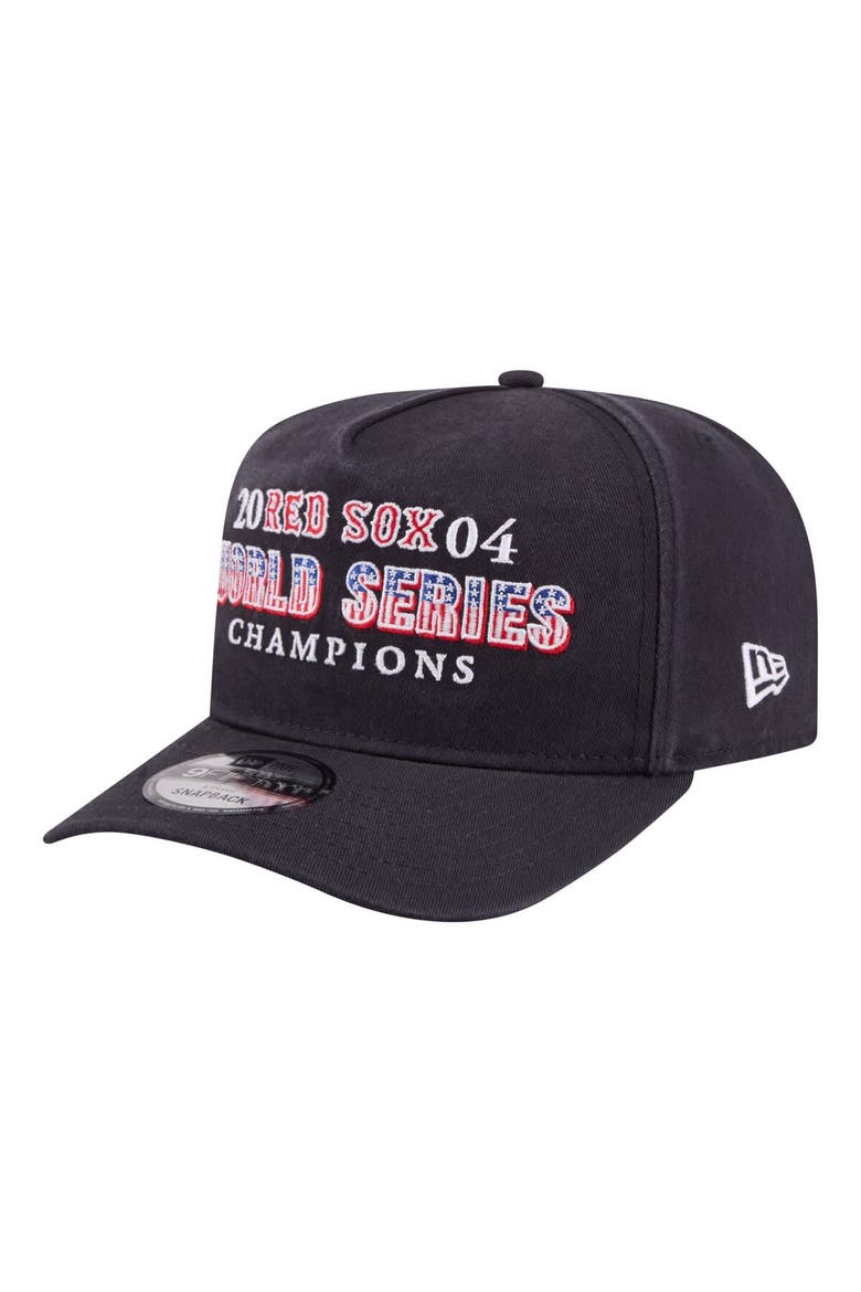 Men's New Era Navy Boston Red Sox 2004 World Series Champions Historic 9FIFTY A-Frame Snapback Hat, Main, color, Navy