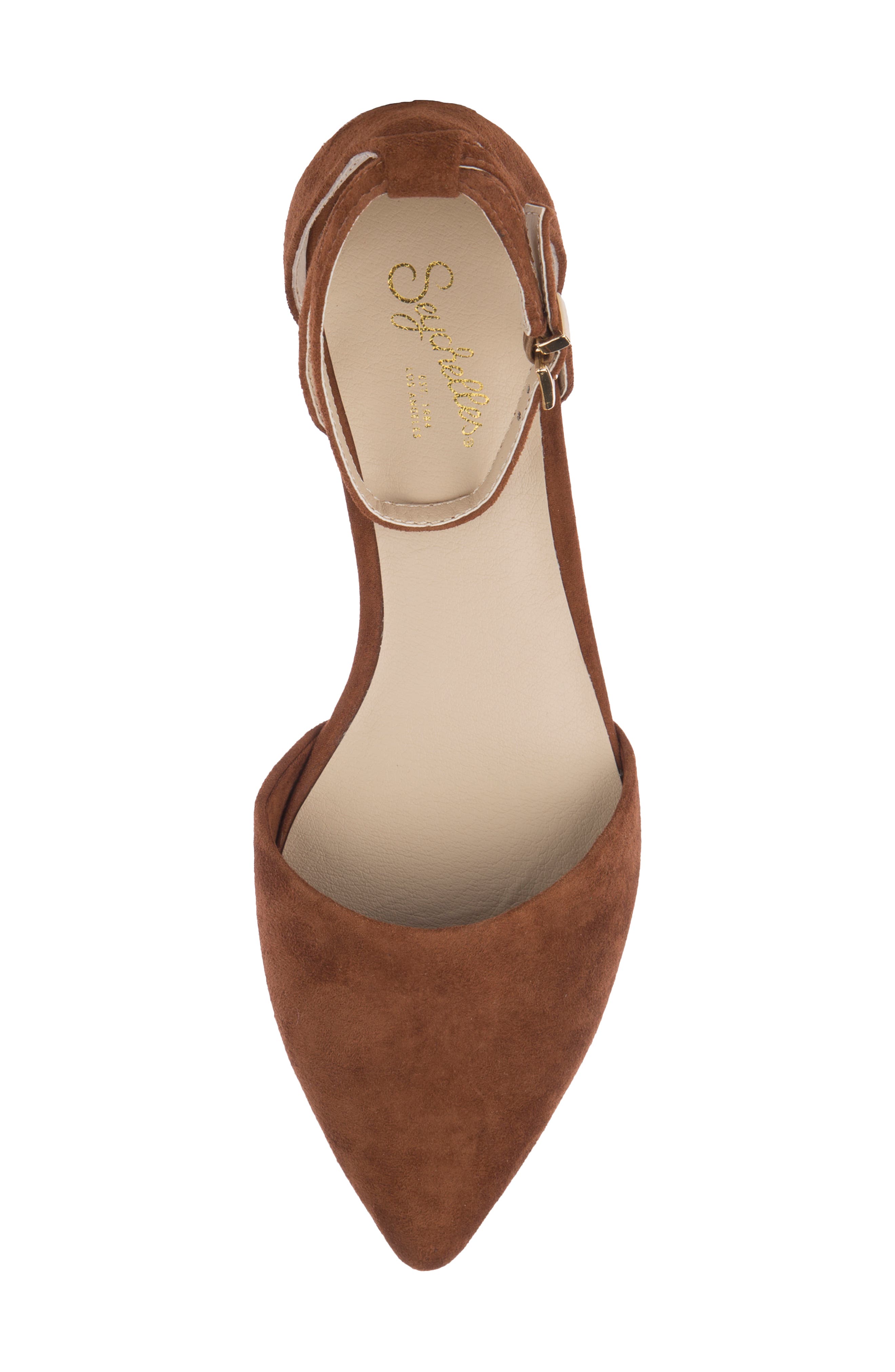 Plateau Ankle Strap Flat, Alternate, color, WHISKEY SUEDE