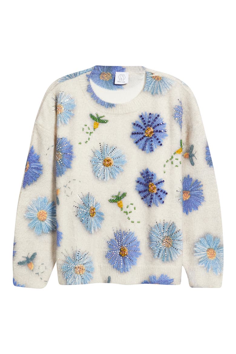 Lova Embellished Sweater, Alternate, color, IVORY