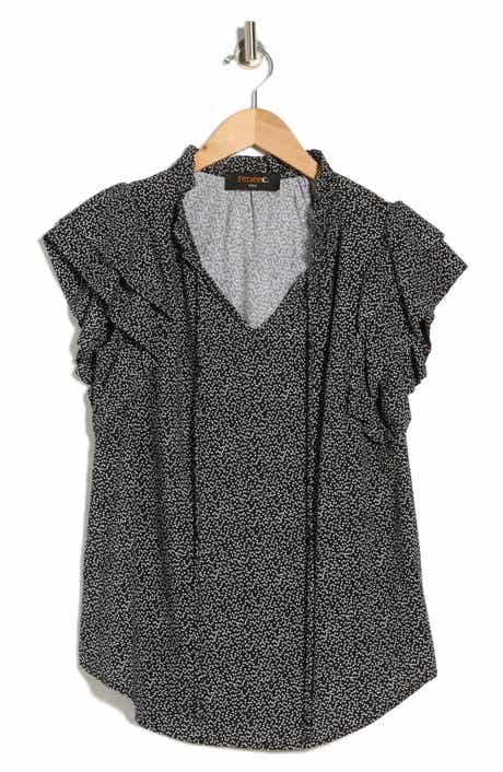 Renee C Ruffle Sleeve Top