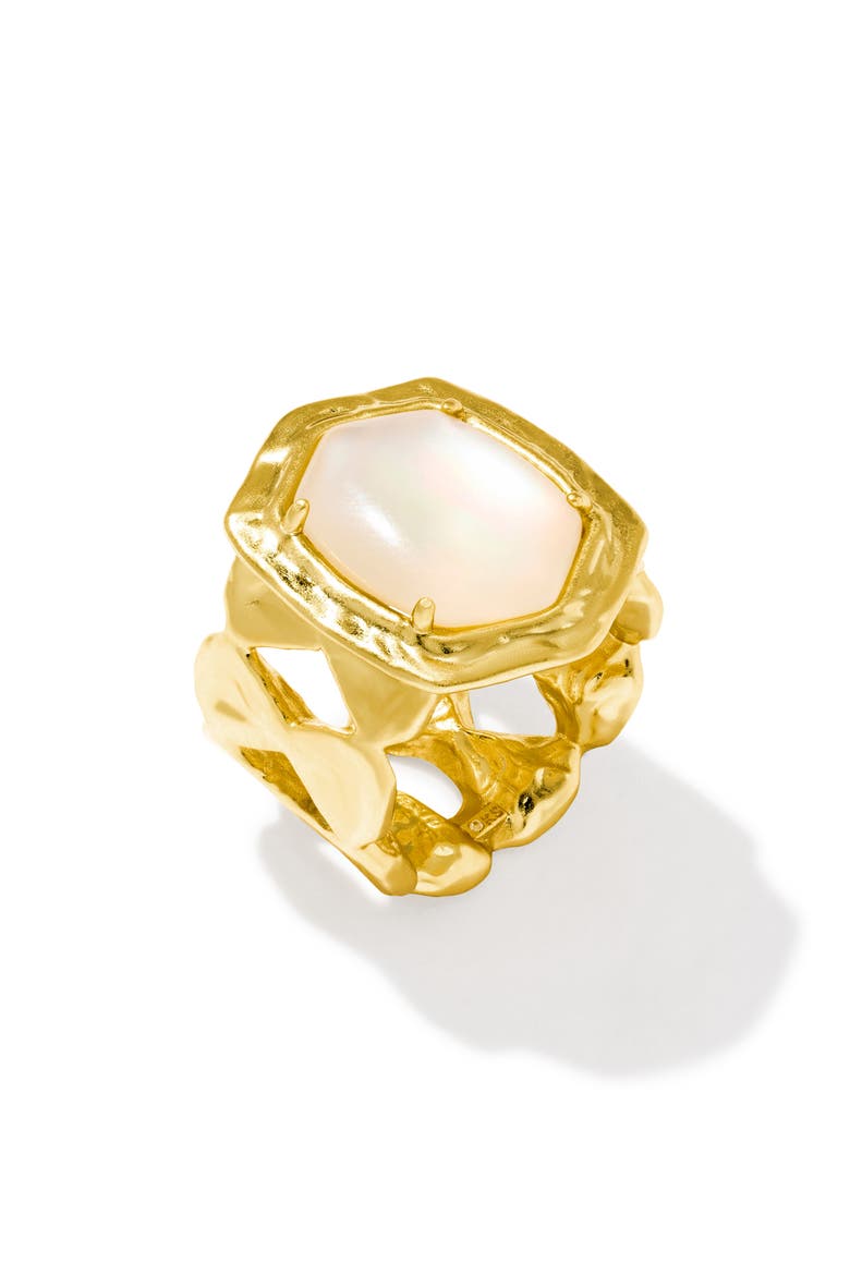 Daphne Mother-of-Pearl Cocktail Ring, Alternate, color, GOLD NATURAL MOTHER OF PEARL 8
