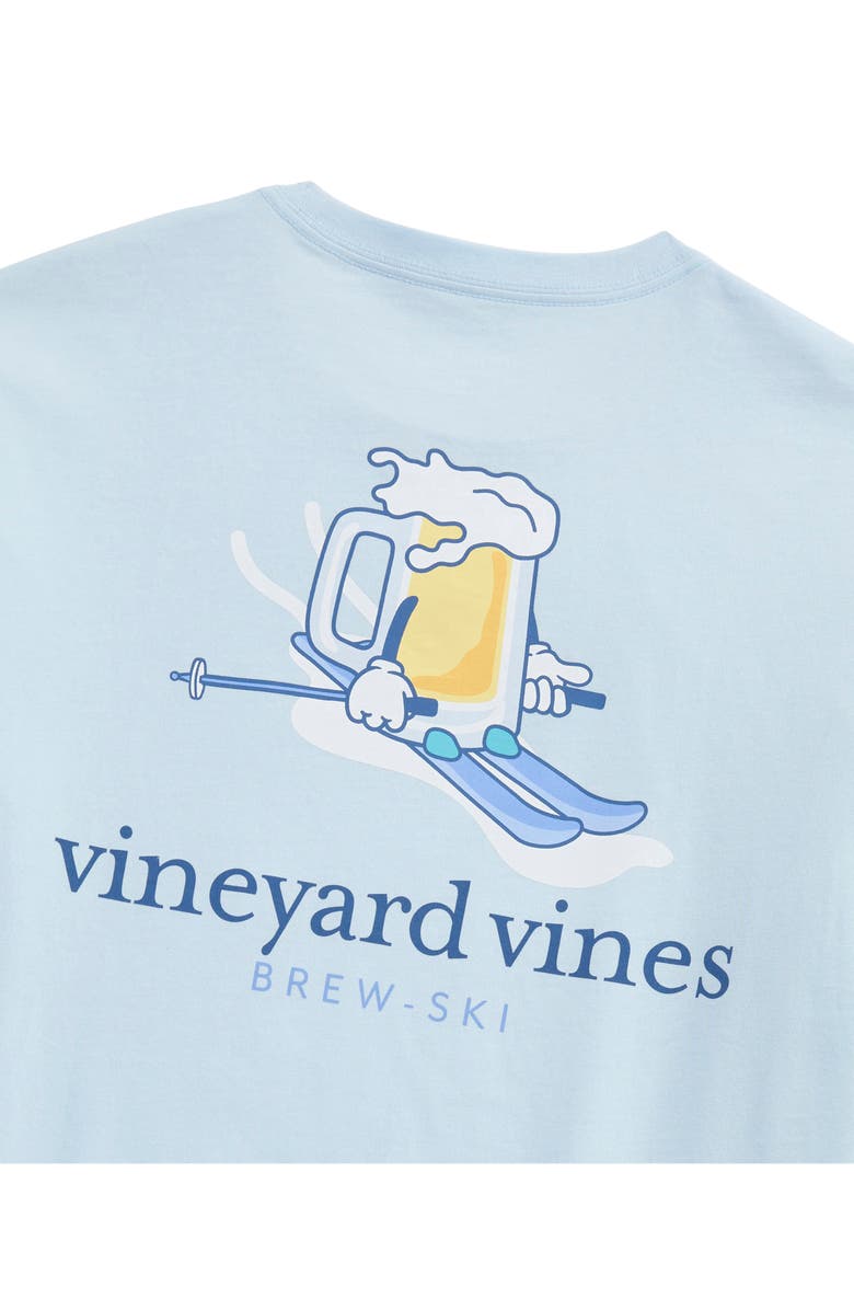 vineyard vines Brew Ski Time Graphic Pocket Long Sleeve T-Shirt, Alternate, color, Ice Water