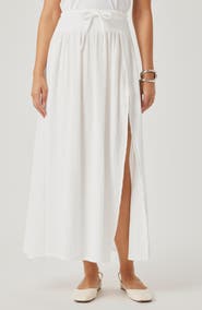 Splendid Ava Tie Waist Gauze Maxi Skirt