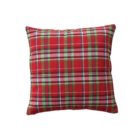 Plaid Patchwork Cotton Throw Pillow