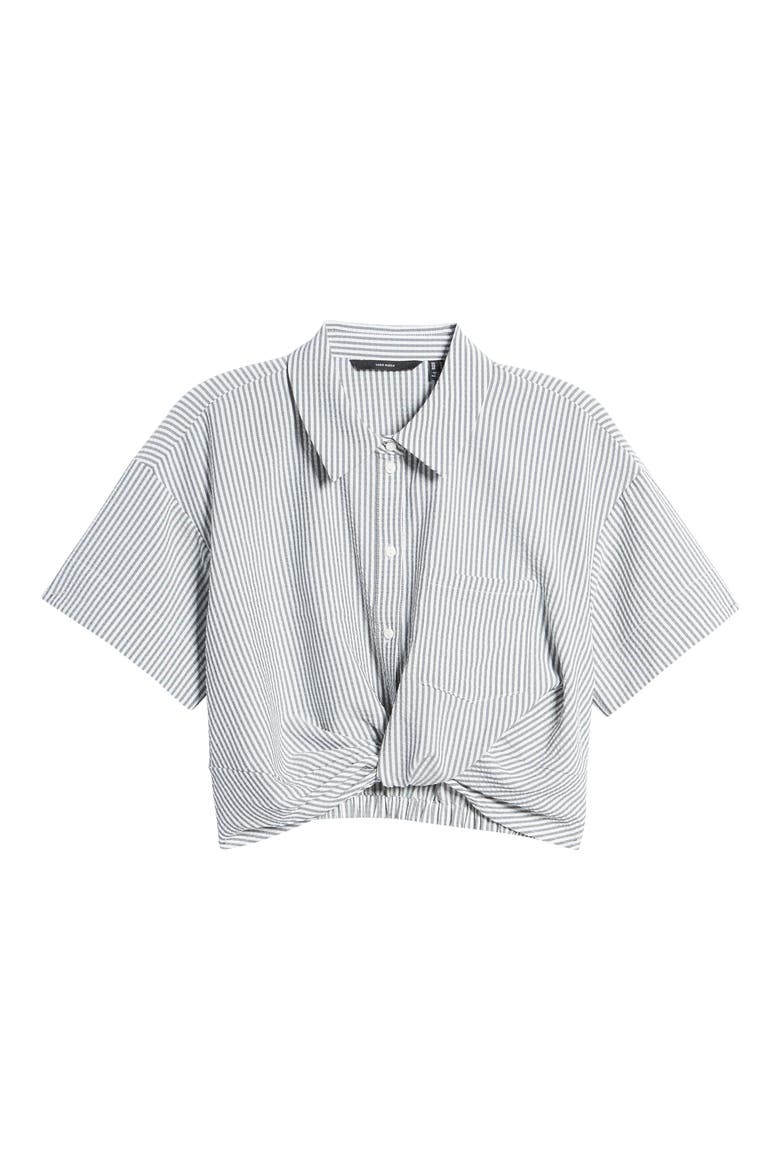Oca Stripe Crop Top, Alternate, color, NAVY BLAZER STRIPES SNOW WHITE
