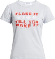 Daydreamer Flake It till You Make It Cotton Graphic T-Shirt