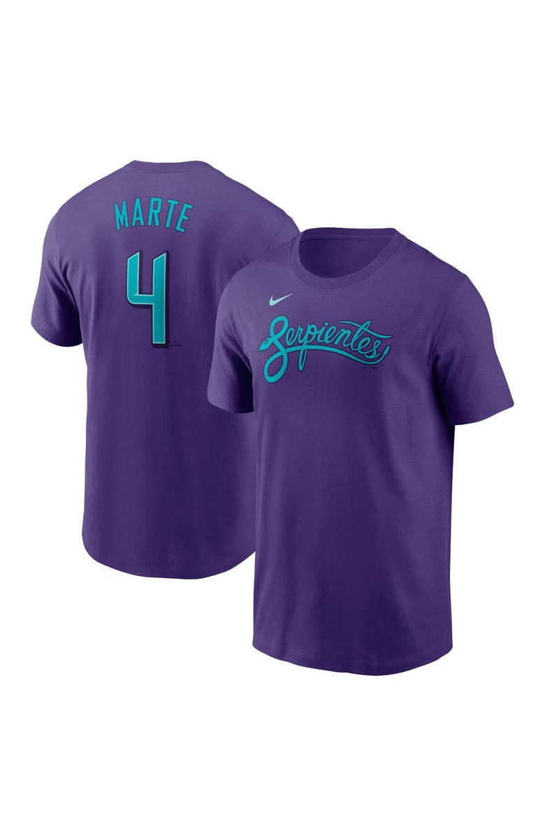 Nike Men's Nike Ketel Marte Purple Arizona Diamondbacks 2025 City Connect Fuse Name & Number T-Shirt, Main, color, 