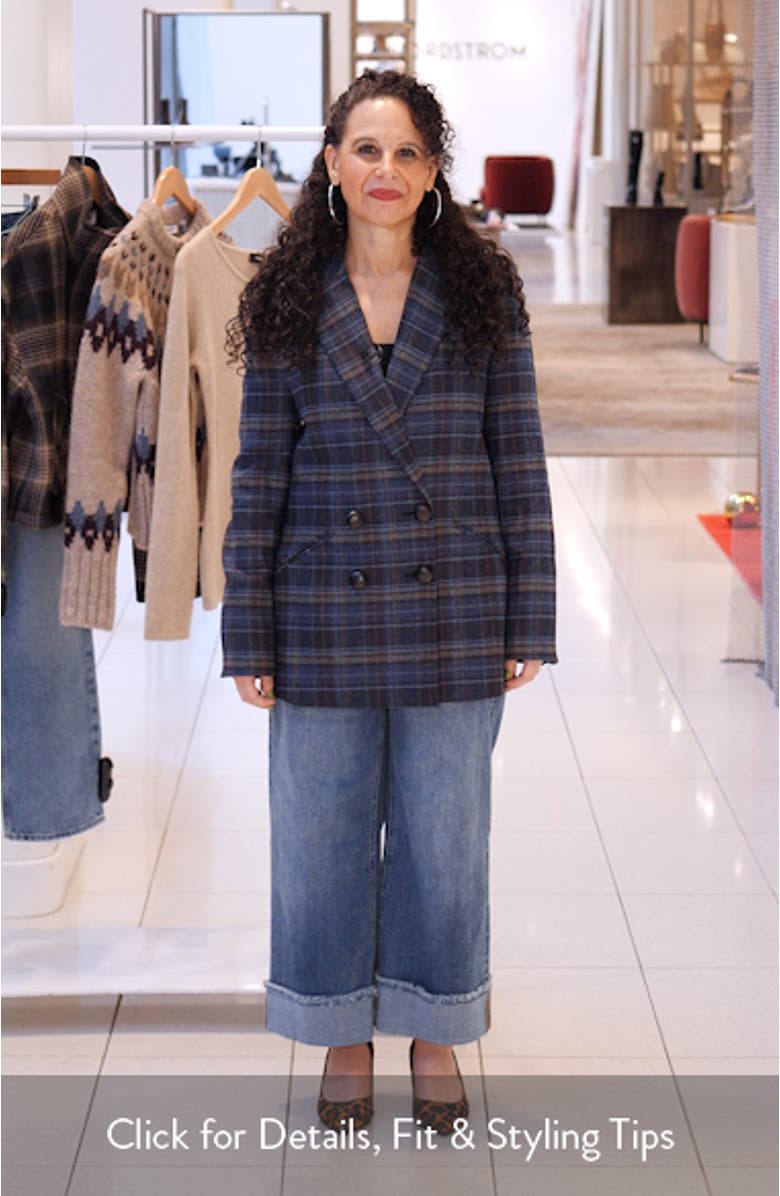 Oria Plaid Wool Blend Dickey Jacket, sales video thumbnail