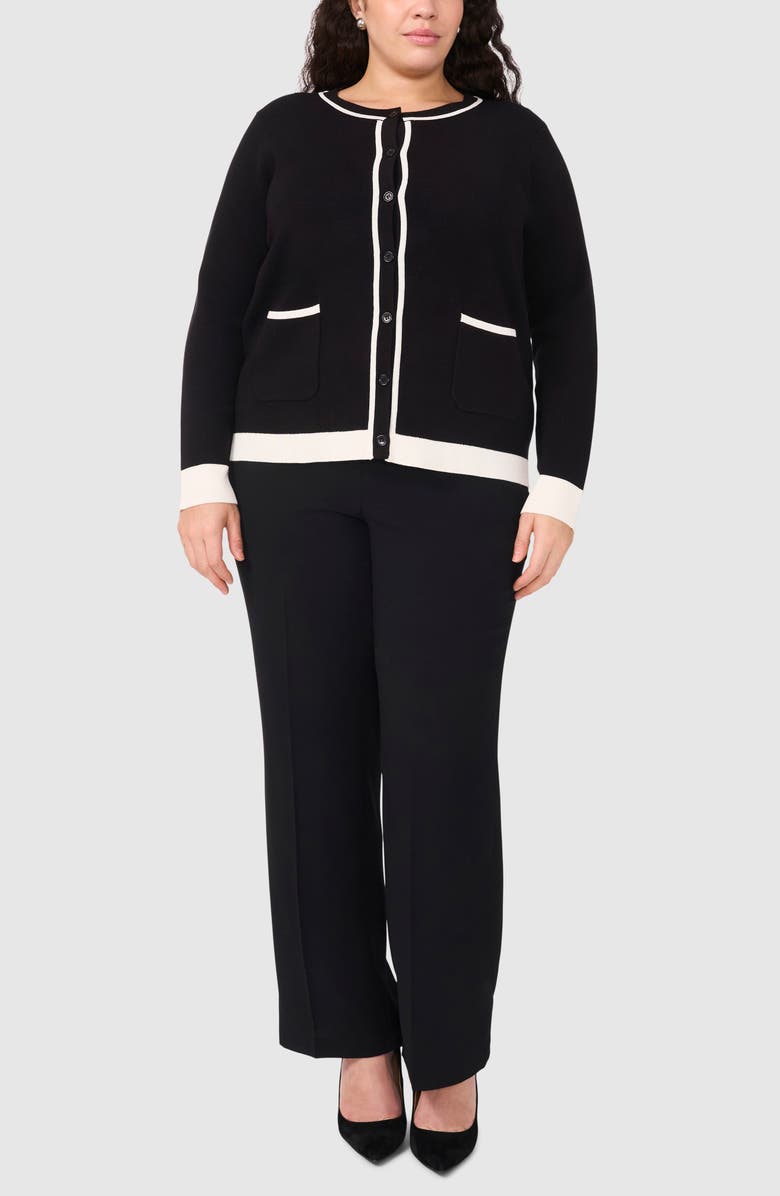 Halogen<sup>®</sup> Contrast Trim Cardigan, Alternate, color,