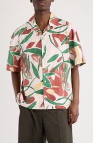 Jacquemus La Chemise Fonccio Abstarct Floral Camp Shirt