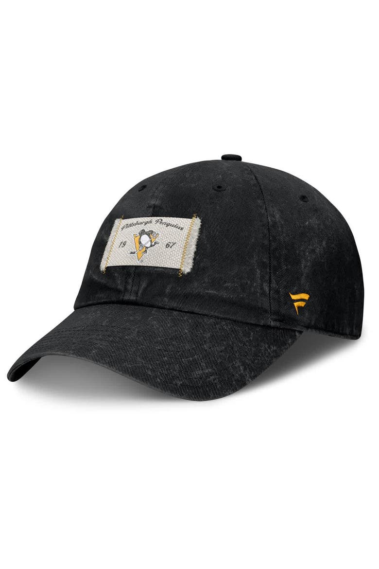 Women's Fanatics Black Pittsburgh Penguins Heritage Away Game Adjustable Hat, Main, color, Black