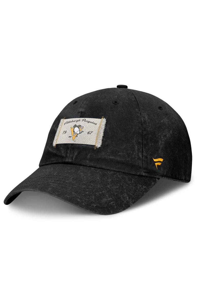 FANATICS Women's Fanatics Black Pittsburgh Penguins Heritage Away Game Adjustable Hat, Main, color, Black