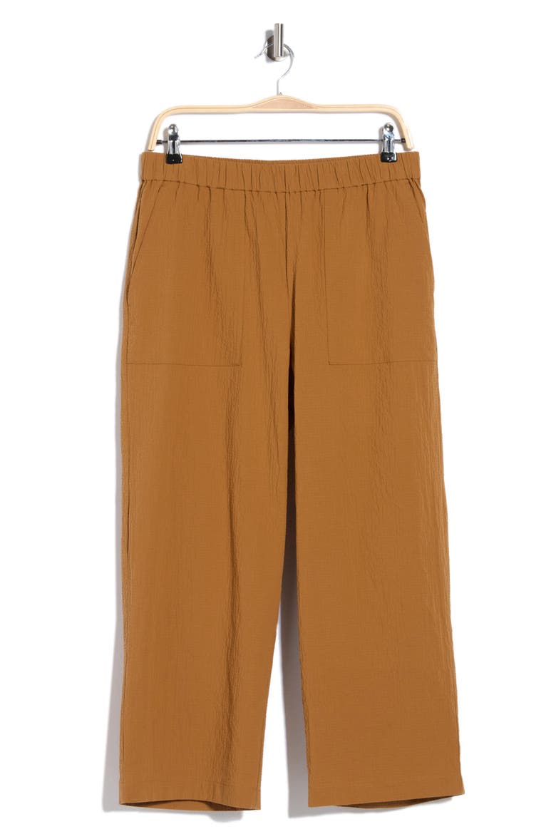 Stretch Organic Cotton Crop Pants, Alternate, color, BRONZE