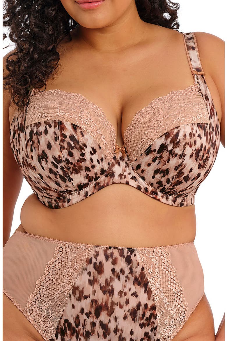 Lucie Full Figure Underwire Plunge Bra, Main, color, WILDCAT