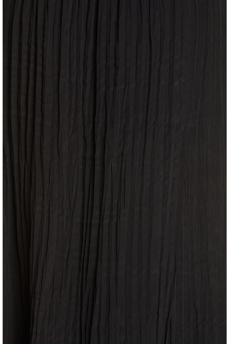 Crinkle Pleated Asymmetrical Skirt, Alternate, color, BLACK
