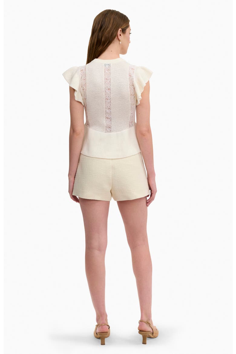 Rhea Lace Knit Sweater, Alternate, color, Ivory